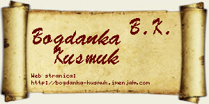 Bogdanka Kusmuk vizit kartica